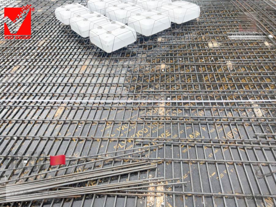 Thi công sàn vượt nhịp 12m dự án Thu Uyên tại Bắc Giang