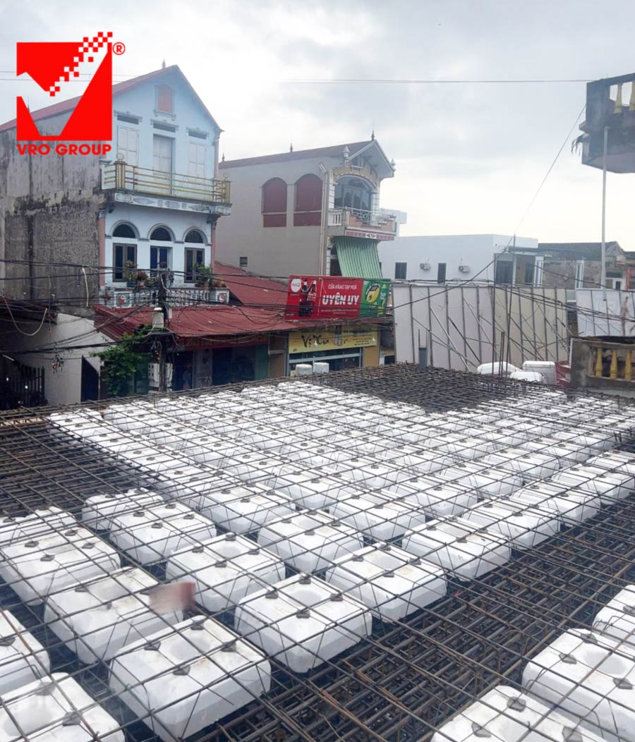 Thi công sàn vượt nhịp 12m dự án Thu Uyên tại Bắc Giang