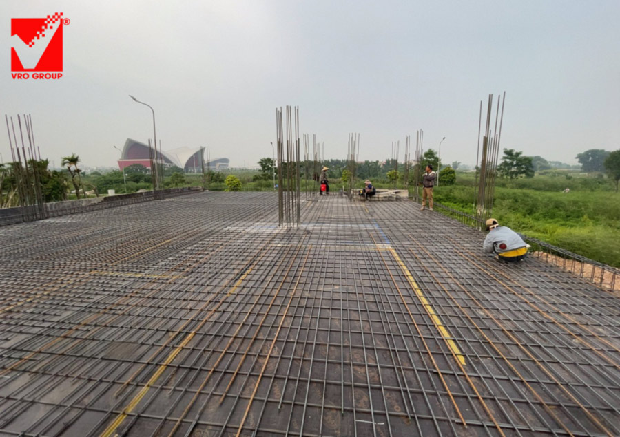 Thi công sàn xốp vượt nhịp lớn công trình Minh Huy tại Bắc Giang