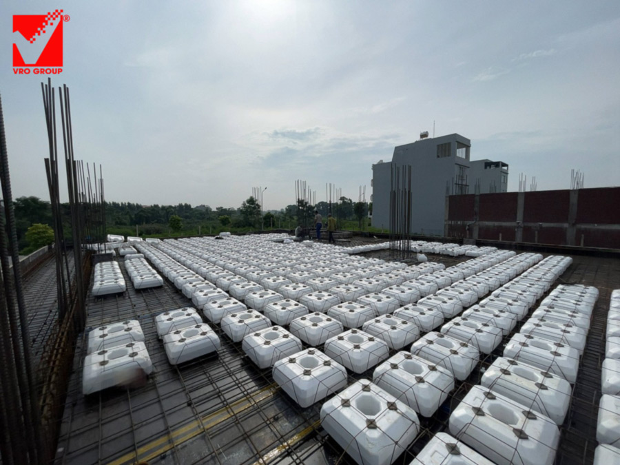 Thi công sàn xốp vượt nhịp lớn công trình Minh Huy tại Bắc Giang