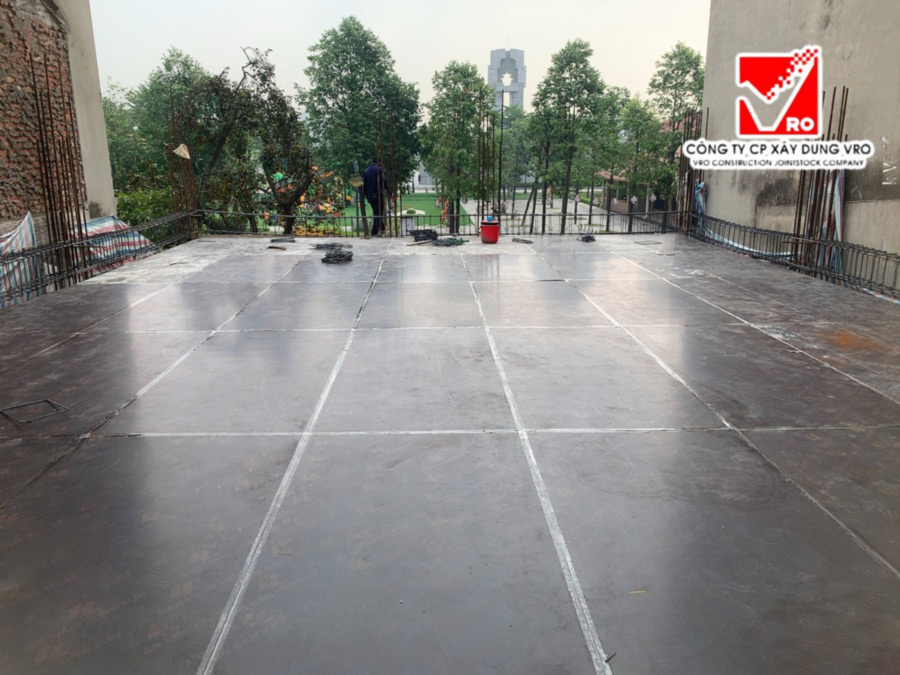 Thi công sàn phẳng lõi xốp VRO công trình Quang Đáng - Bắc Ninh