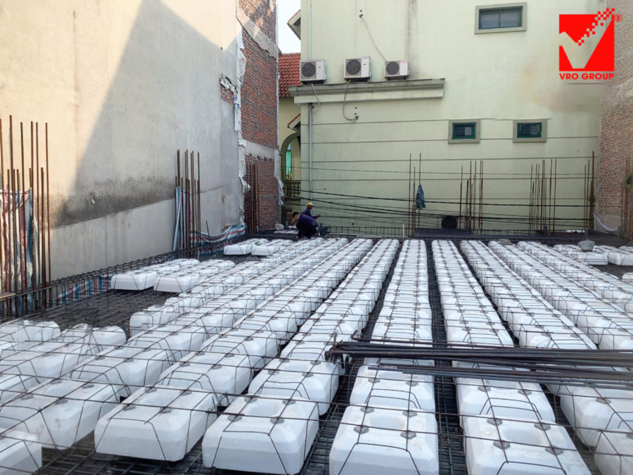 Thi công sàn phẳng lõi xốp VRO công trình Quang Đáng - Bắc Ninh