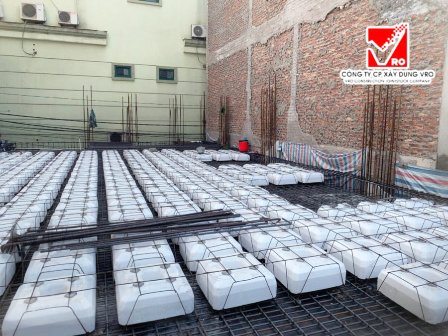 Thi công sàn phẳng lõi xốp VRO công trình Quang Đáng - Bắc Ninh