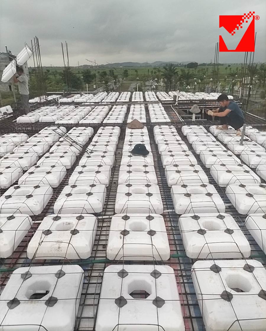 Sàn phẳng VRO công trình Hương Giang tại Bắc Giang