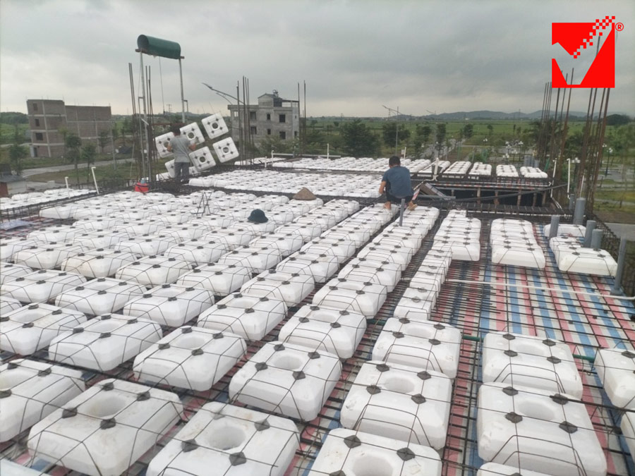 Sàn phẳng VRO công trình Hương Giang tại Bắc Giang