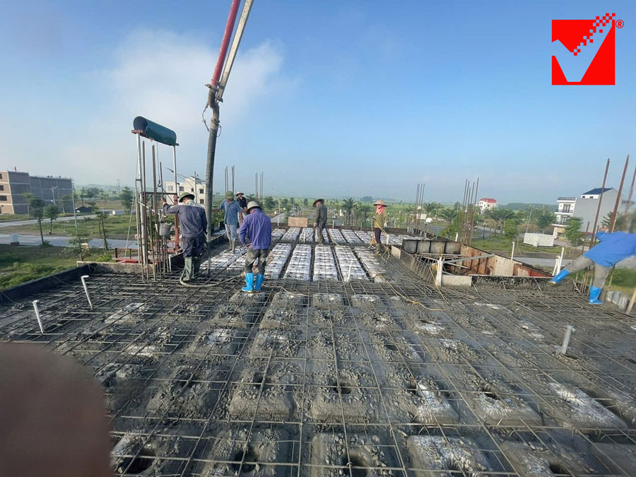 Sàn phẳng VRO công trình Hương Giang tại Bắc Giang