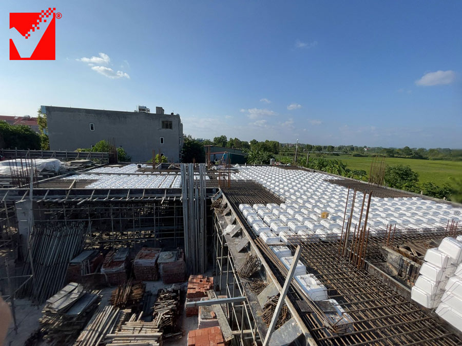 Sàn phẳng vượt nhịp VRO công trình TTTM Bắc Giang