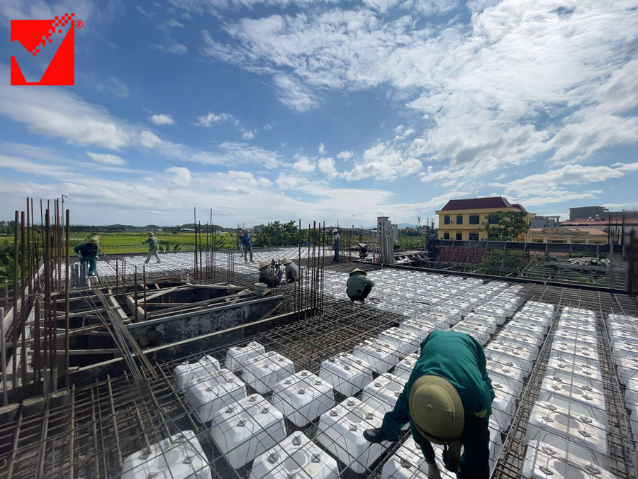 Sàn phẳng vượt nhịp VRO công trình TTTM Bắc Giang