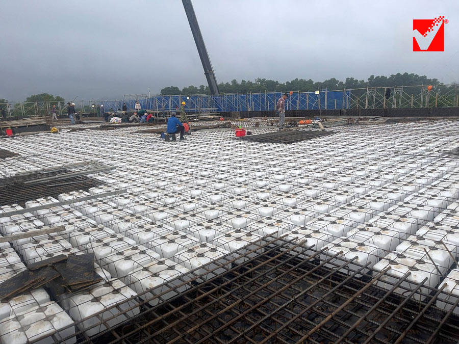 Thi công sàn phẳng VRO công trình Văn phòng Tân Thanh - Hà Nội