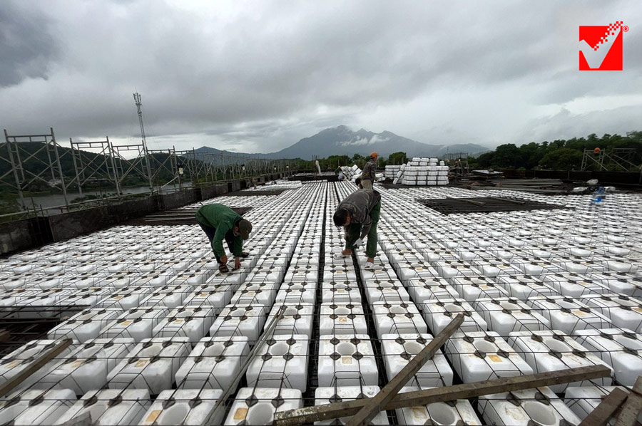 Thi công sàn phẳng VRO công trình Văn phòng Tân Thanh - Hà Nội
