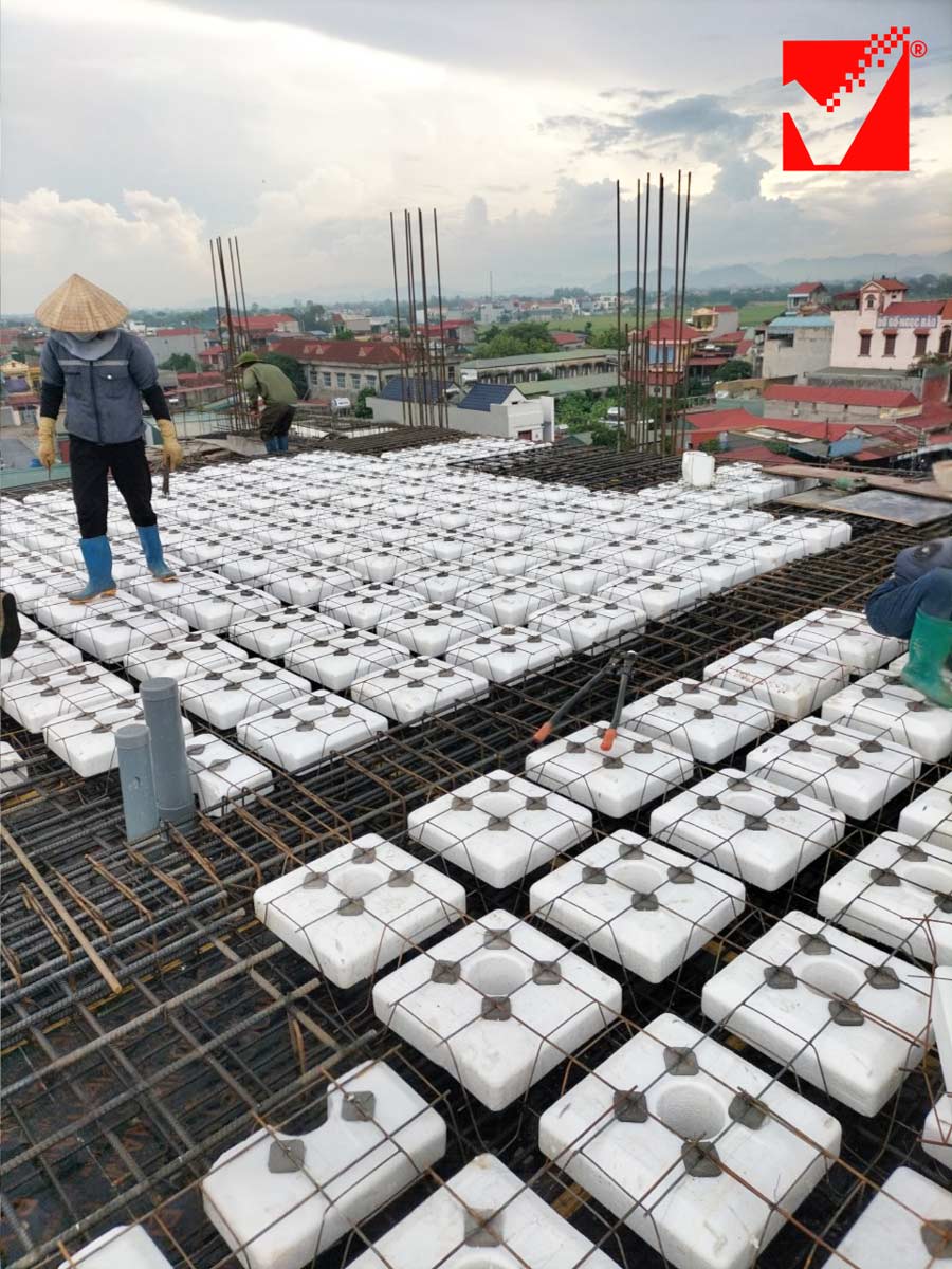 Thi công sàn phẳng VRO công trình Thanh Tuấn - Hà Nam