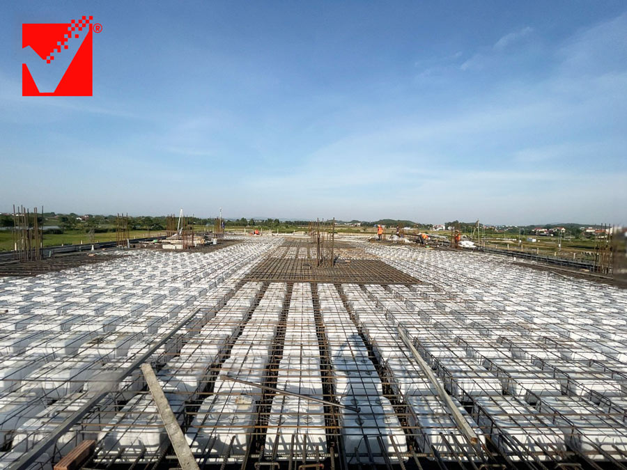 Sàn vượt nhịp VRO công trình TTTM Bắc Giang