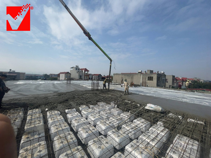 Sàn vượt nhịp VRO công trình TTTM Bắc Giang