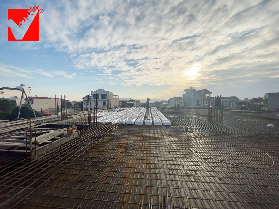 Sàn vượt nhịp VRO công trình TTTM Bắc Giang