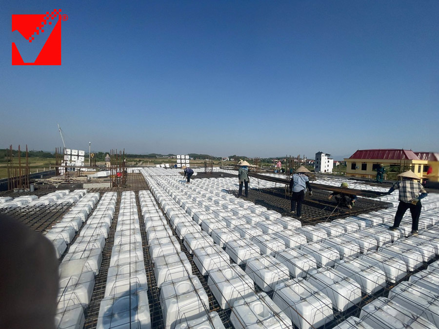 Sàn vượt nhịp VRO công trình TTTM Bắc Giang