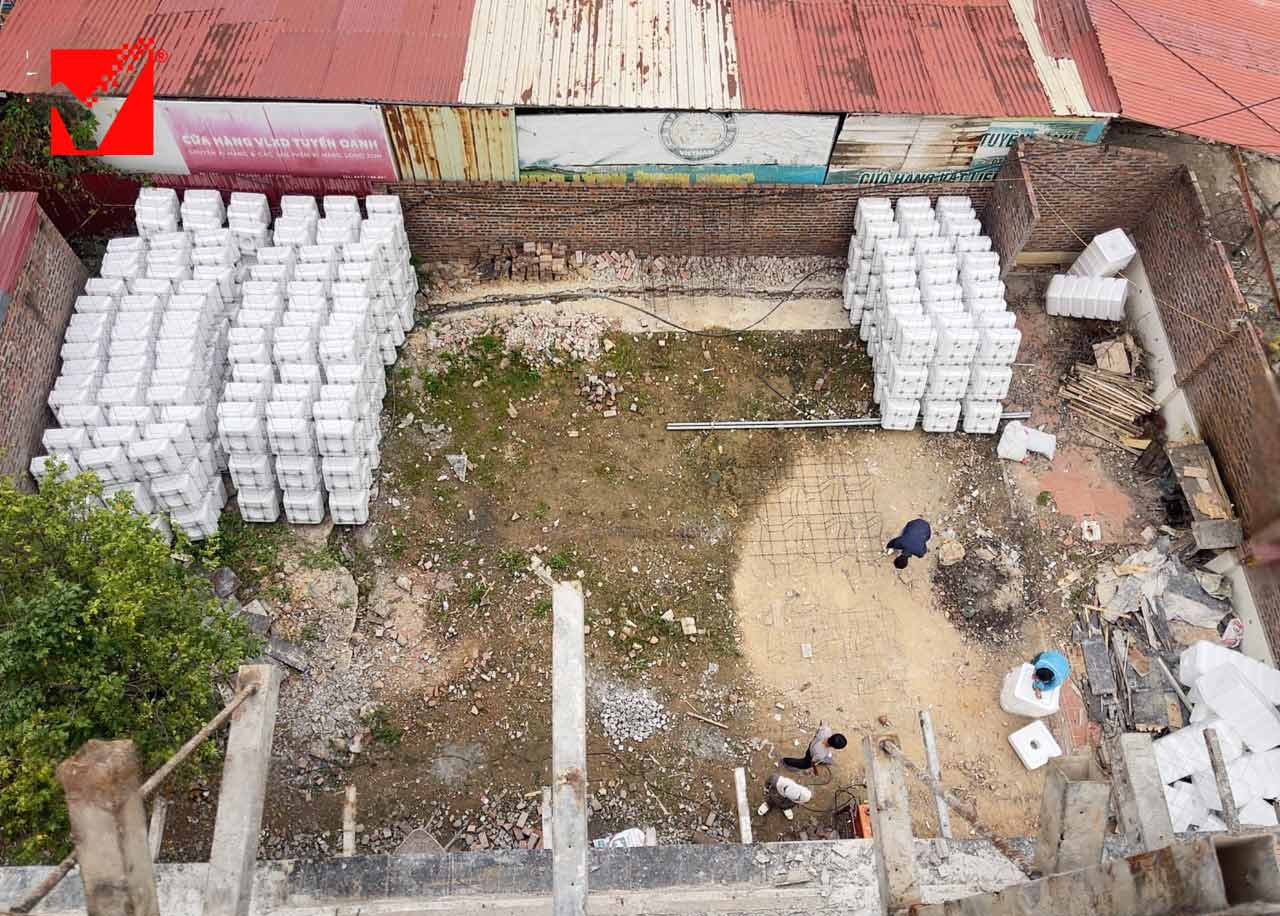 Thi công sàn tầng 3 TTTM tại Bắc Giang