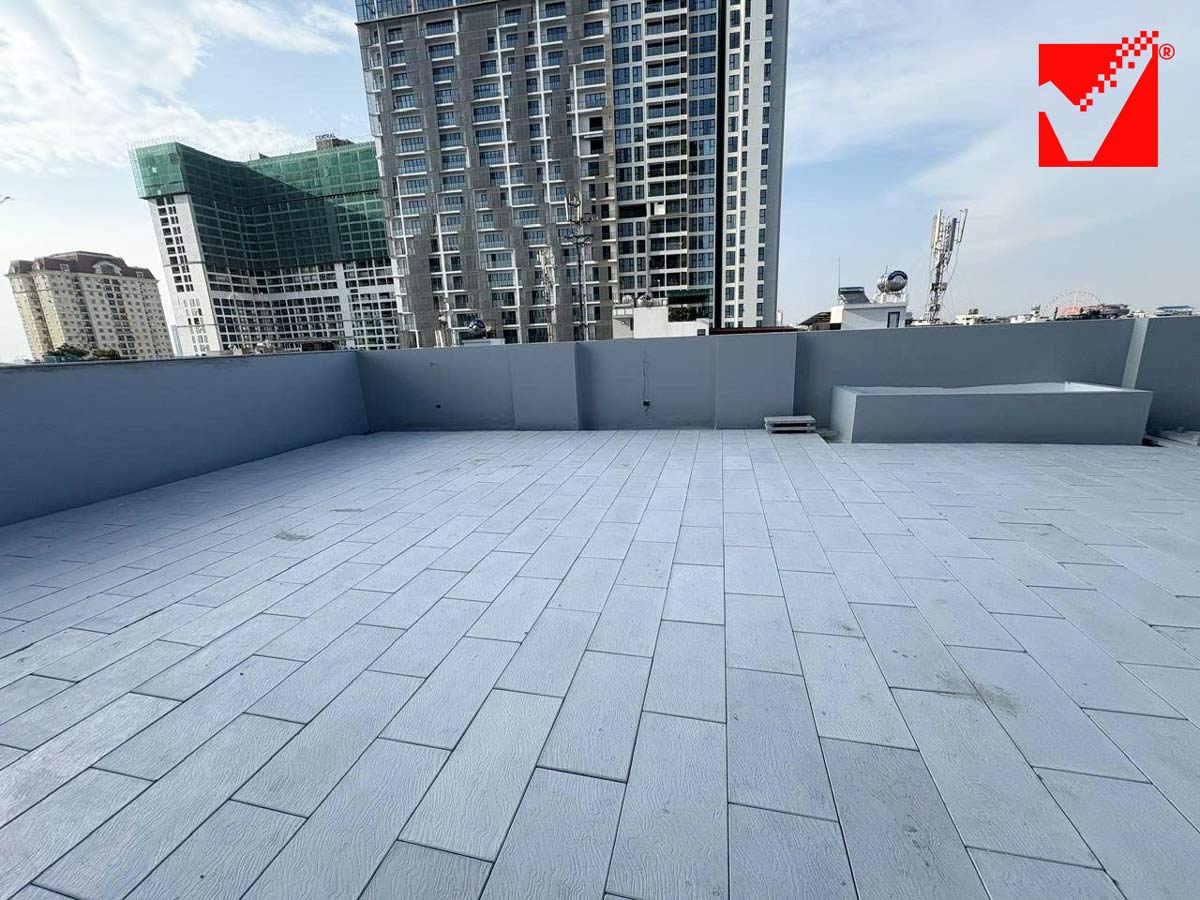 Thi công gạch chống nóng mái NOXH tại Lào Cai