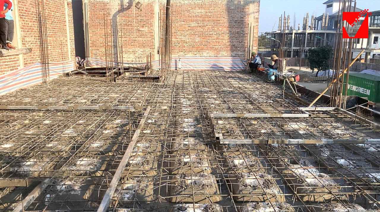 Thi công sàn xốp công trình Thu Ngân