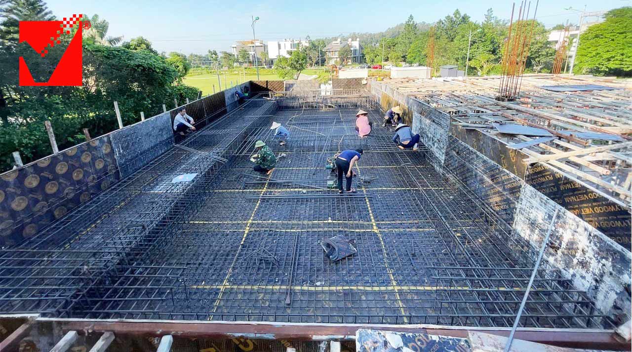 Xây hồ bơi Villa Tam Đảo