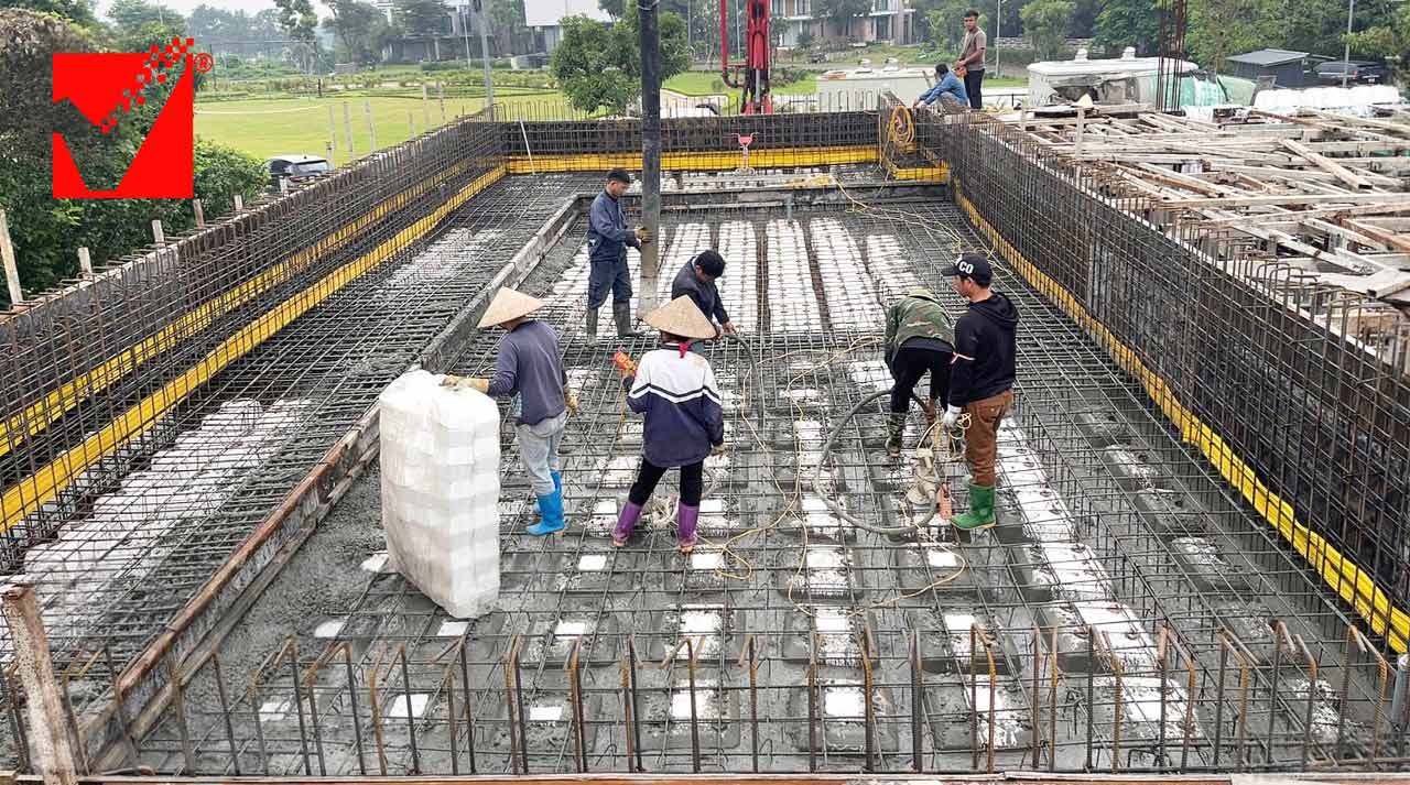 Xây hồ bơi Villa Tam Đảo