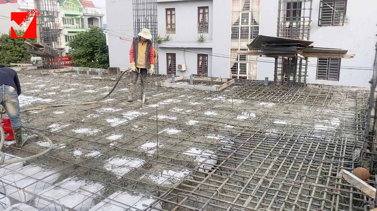 Sàn phẳng VRO công trình VP Bắc Cạn TP Thái Nguyên