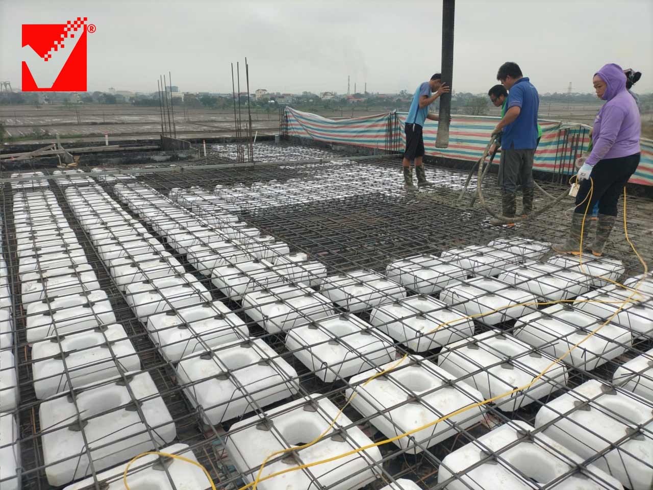 Sàn vượt nhịp 6m công trình Hải Ngoạn