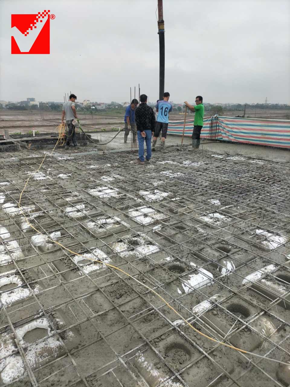 Sàn vượt nhịp 6m công trình Hải Ngoạn