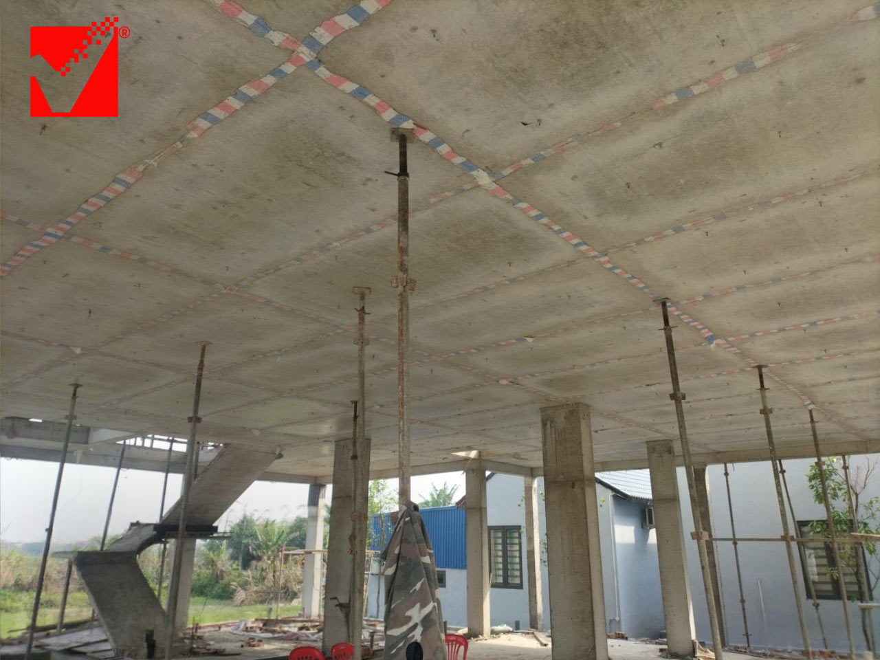 Sàn vượt nhịp 6m công trình Hải Ngoạn