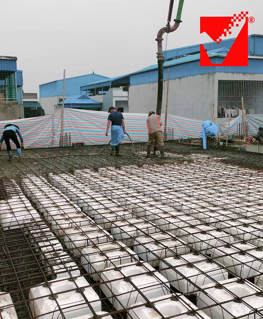 Công nghệ sàn phẳng VRO công trình Minh Hưng tại Nam Định