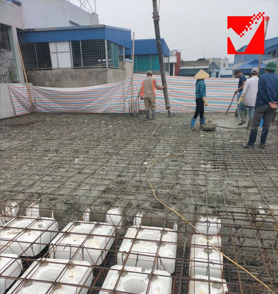 Công nghệ sàn phẳng VRO công trình Minh Hưng tại Nam Định