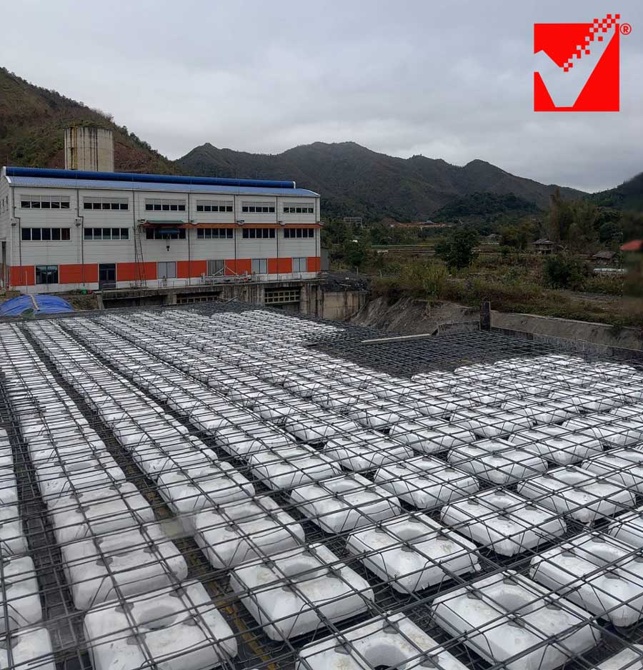 Sàn phẳng công trình nhà điều hành Lai Châu