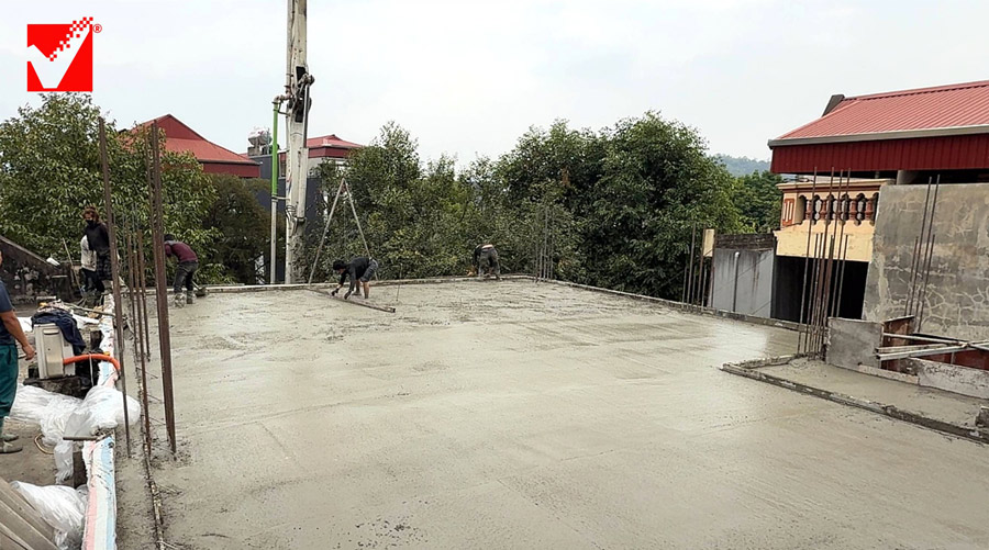 Thi công sàn phẳng hộp xốp công trình Quang Minh - Lào Cai