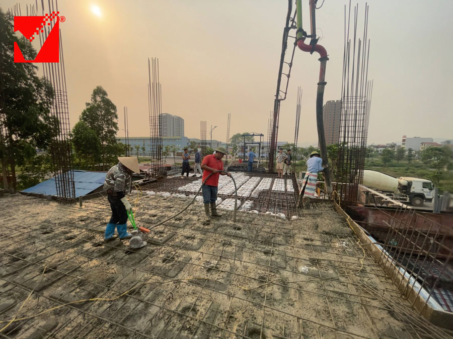 Công trình Nguyễn Thủy thi công sàn phẳng lõi xốp VRO