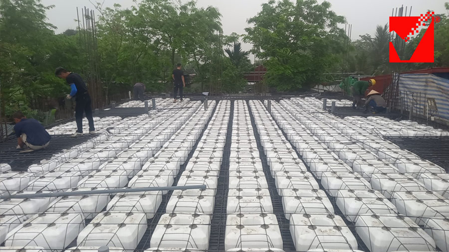 Dự án nhà dân dụng ứng dụng sàn phẳng VRO tại Hà Nam