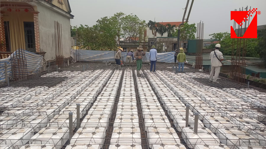 Dự án nhà dân dụng ứng dụng sàn phẳng VRO tại Hà Nam