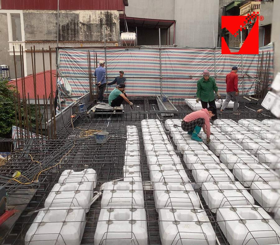 Sàn hộp xốp VRO công trình Quang Đạo - HN