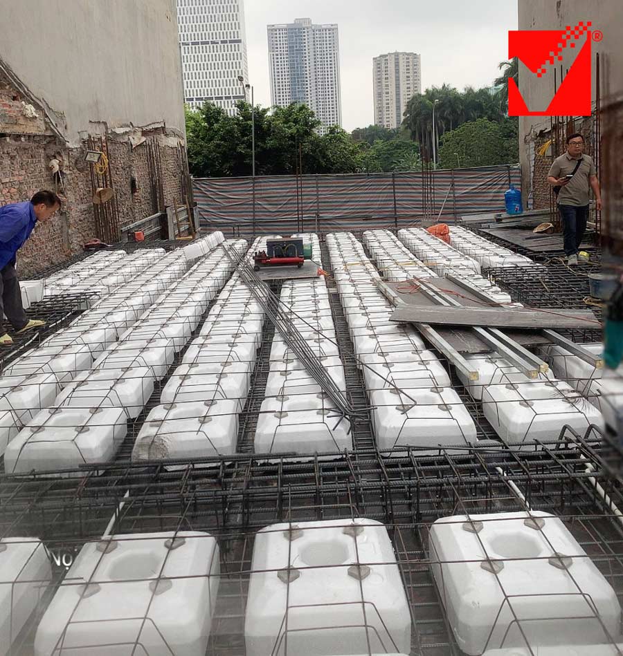 Sàn hộp xốp VRO công trình Quang Đạo - HN