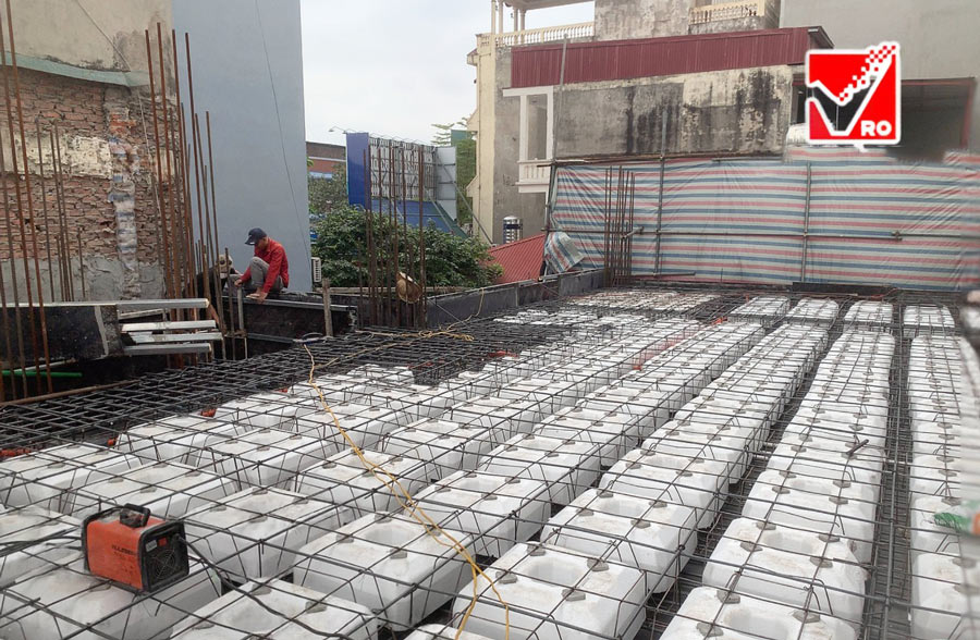 Sàn hộp xốp VRO công trình Quang Đạo - HN