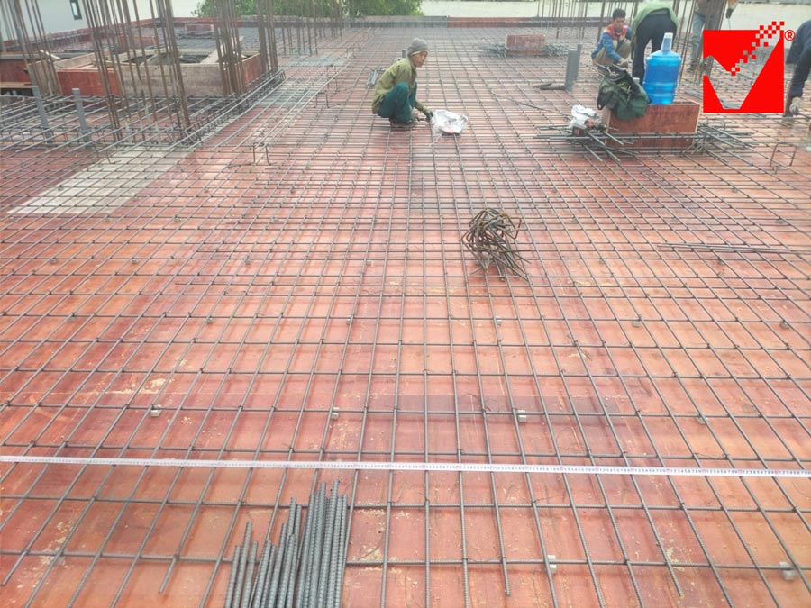 Thi công sàn phẳng VRO TTTM Tràng Duệ - Hải Phòng