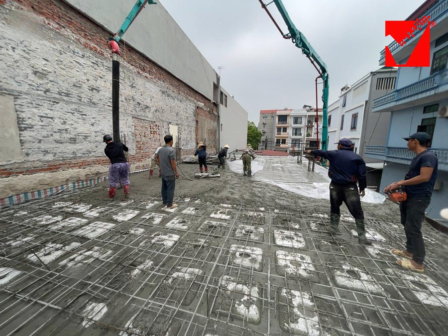 Thi công sàn xốp VRO công trình Vân Nguyễn tại Bắc Giang