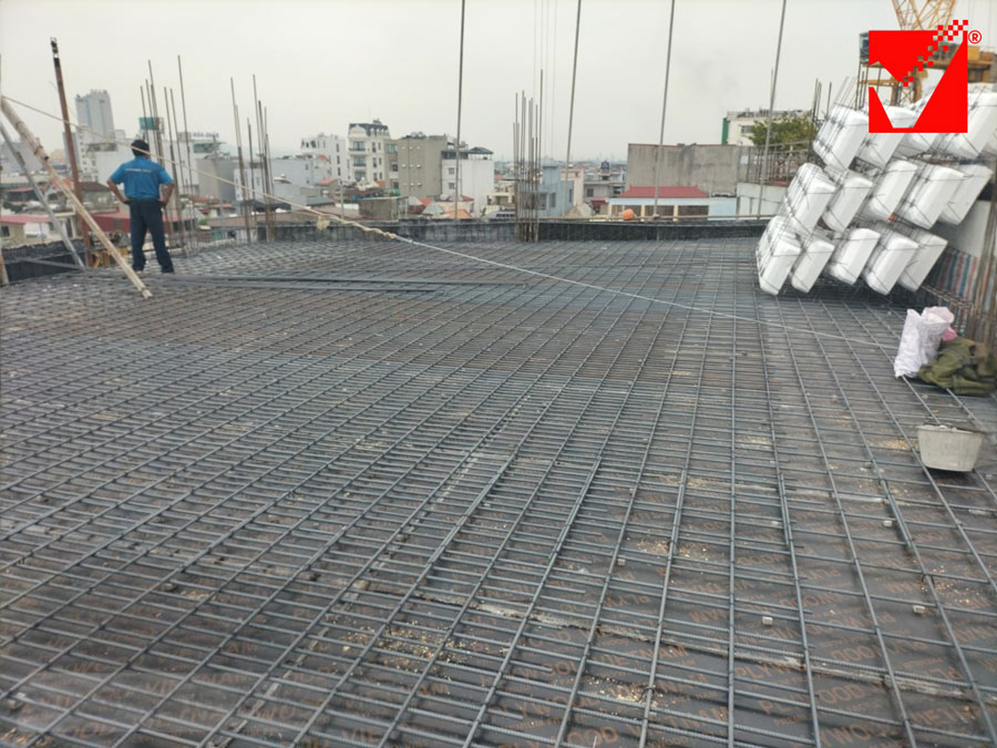 Công trình Hoàng Yến ứng dụng sàn không dầm hộp xốp VRO