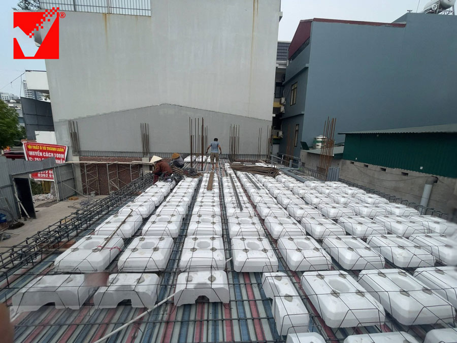 Công trình Minh Luân thi công sàn phẳng VRO vượt nhịp 6.5m