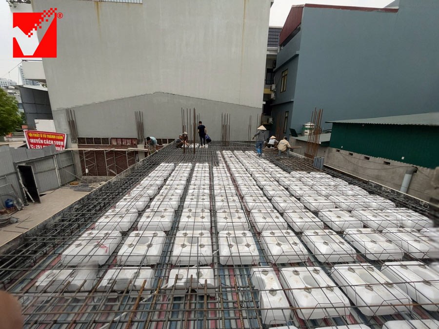 Công trình Minh Luân thi công sàn phẳng VRO vượt nhịp 6.5m