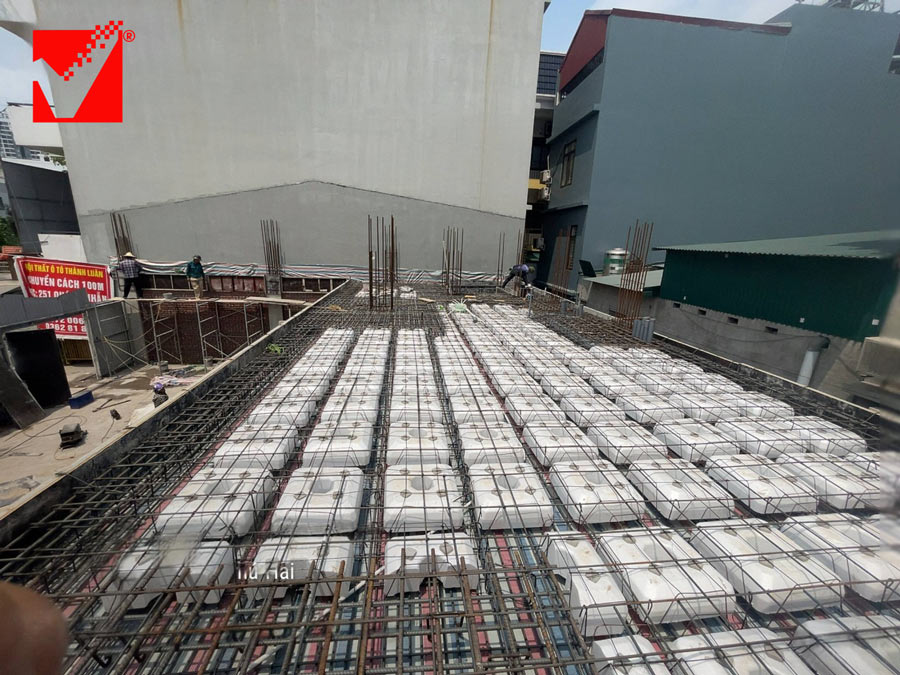 Công trình Minh Luân thi công sàn phẳng VRO vượt nhịp 6.5m