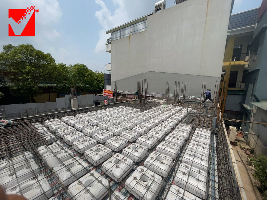 Công trình Minh Luân thi công sàn phẳng VRO vượt nhịp 6.5m