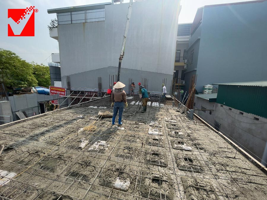 Công trình Minh Luân thi công sàn phẳng VRO vượt nhịp 6.5m