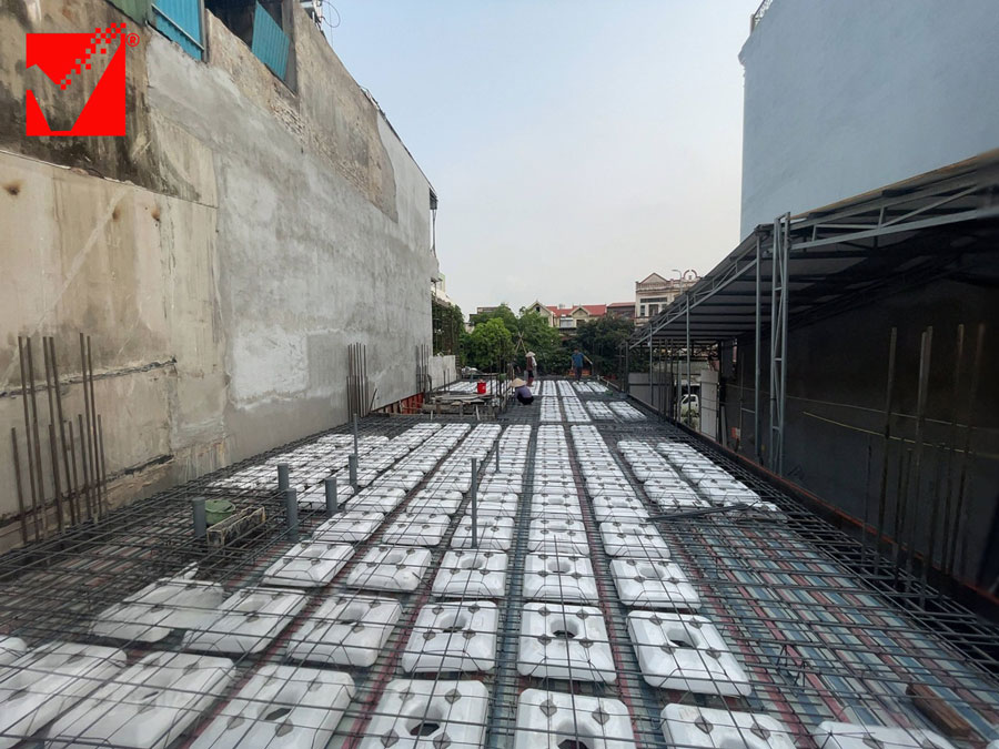Công trình nhà phố ứng dụng sàn phẳng VRO
