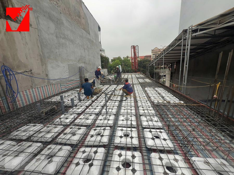 Công trình nhà phố ứng dụng sàn phẳng VRO