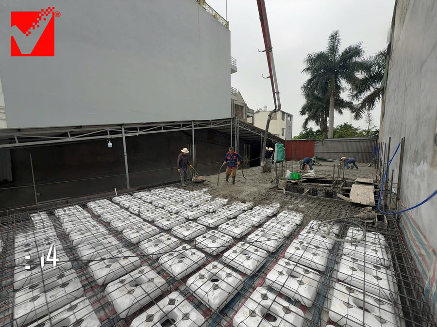 Công trình nhà phố ứng dụng sàn phẳng VRO