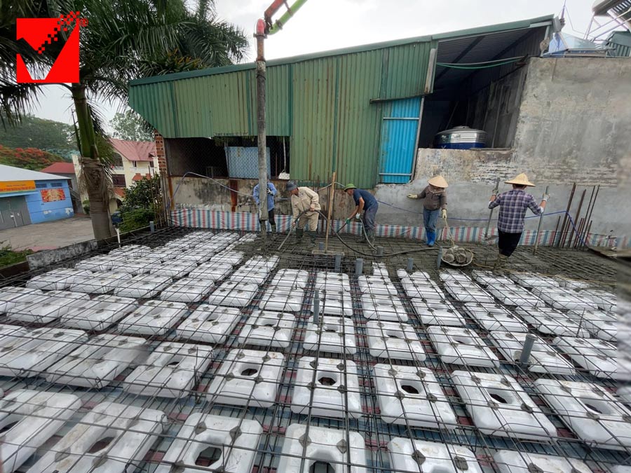 Công trình nhà phố ứng dụng sàn phẳng VRO